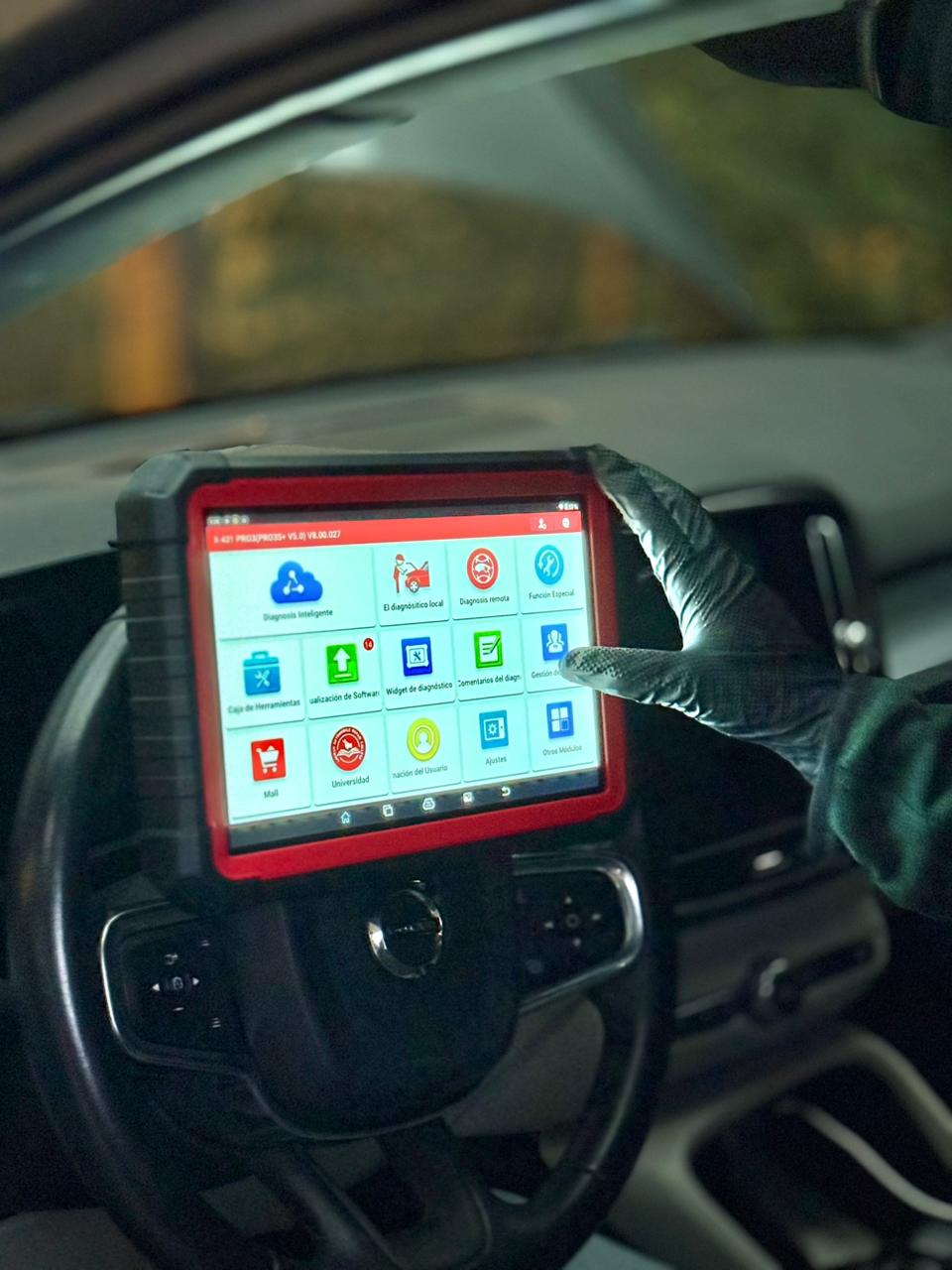 Escaneo electrónico de vehículo